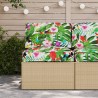 Set de coussins de palette 2 pcs Jungle tropicale Tissu Oxford 516158516158