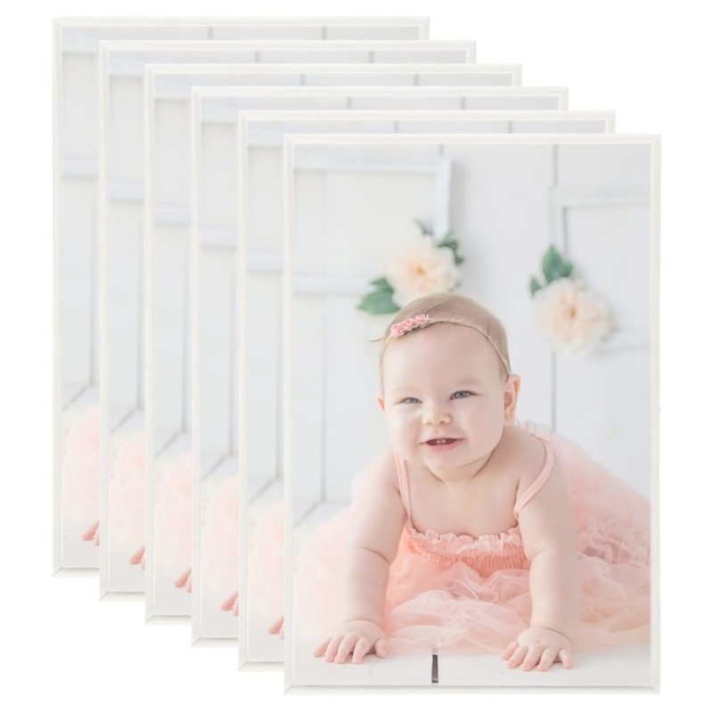 Collage de cadres photo 5 pcs de mur table Argenté 70x90 cm MDF 516172516172