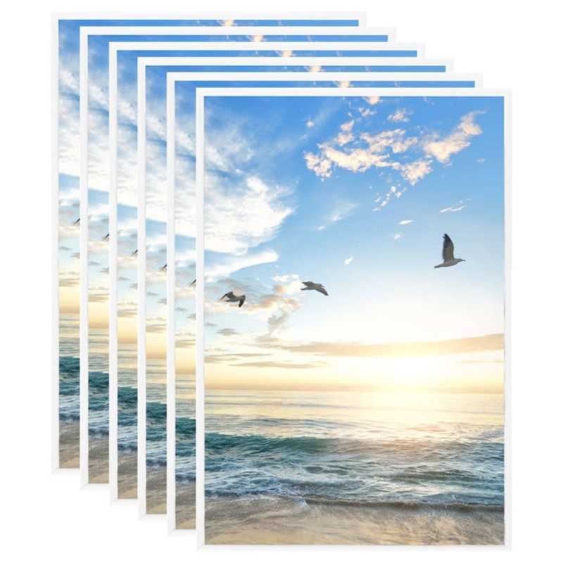 Collage de cadres photo 5 pcs de table Blanc 21x29,7 cm MDF 516182516182