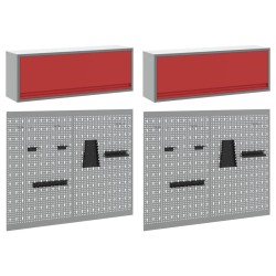 Ensemble d'armoires à outils 6 pcs Rouge Acier enduit de poudre 516185516185