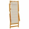 Chaise de plage avec coussin 2 pcs Marron Bois d'Acacia Massif 516186516186