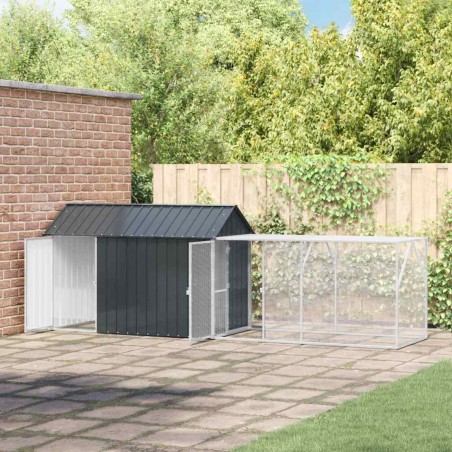 Cage pour oiseaux avec stockage Anthracite 416,5 x 103 x 142 cm 516187516187