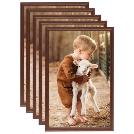 Collage de cadres photo 5 pcs de table Marron 21x29,7 cm MDF 516188516188
