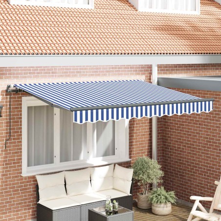 Auvent Rétractable Bleu 250 x 200 cm tissu 516191516191