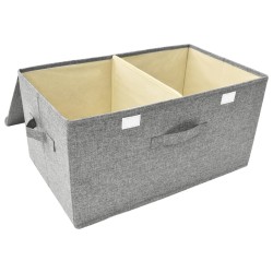 Boîte de rangement Tissu 50x30x25 cm Gris 516196516196