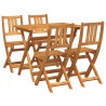Ensemble bistro de jardin 5 pcs Marron Bois d'Acacia Massif 516208516208