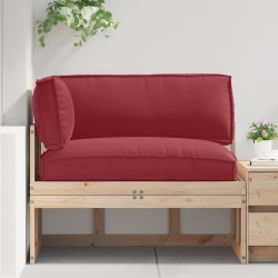 Set de coussins de palette 3 pcs Bordeaux Tissu Oxford 516213516213