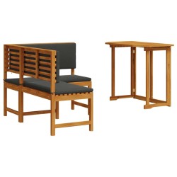 Ensemble de banc de jardin 2 pcs Marron Bois d'Acacia Massif 516214516214