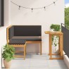 Ensemble de banc de jardin 2 pcs Marron Bois d'Acacia Massif 516214516214