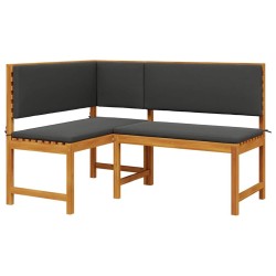 Ensemble de banc de jardin 2 pcs Marron Bois d'Acacia Massif 516214516214