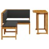 Ensemble de banc de jardin 2 pcs Marron Bois d'Acacia Massif 516214516214