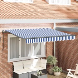 Auvent Rétractable Bleu 300 x 200 cm tissu 516220516220