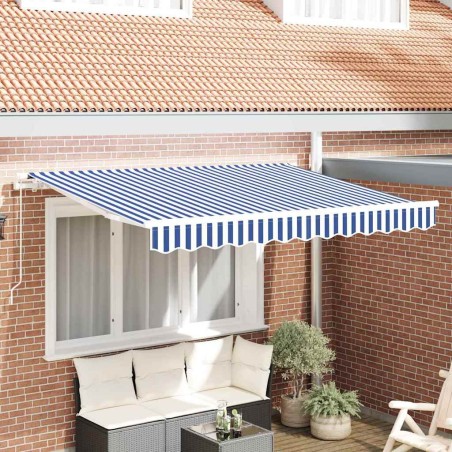 Auvent Rétractable Bleu 300 x 200 cm tissu 516226516226