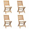 Chaise pliante avec coussin 4 pcs Blanc 49 x 57.5 x 92cm 516227516227