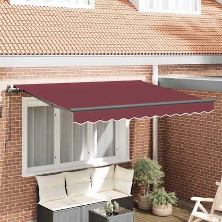 Auvent Rétractable Bordeaux 250 x 200 cm tissu 516230516230