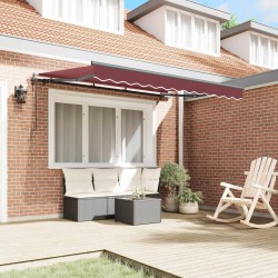 Auvent Rétractable Bordeaux 250 x 200 cm tissu 516232516232