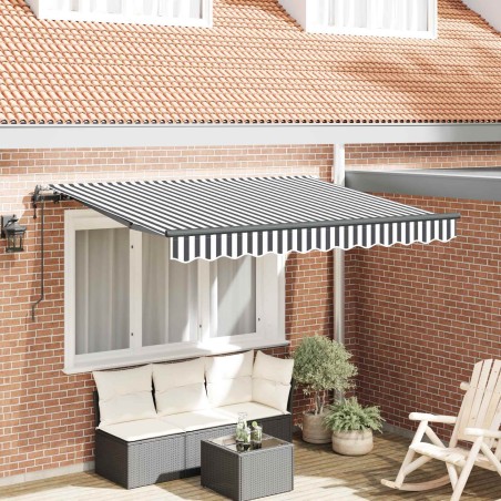 Auvent Rétractable Anthracite 250 x 200 cm tissu 516234516234