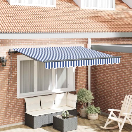 Auvent Rétractable Bleu 300 x 200 cm tissu 516235516235