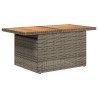 Salon de jardin 5 pcs avec coussins gris résine tressée acacia 516243516243