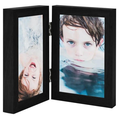 Cadre photo dépliable en deux Noir 2x(21x29,7 cm) 516244516244