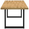 Table à manger NOAIN pieds en forme de U 180x90x75cm massif pin 516247516247
