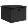 Salon de jardin 6 pcs avec coussins noir résine tressée 516248516248