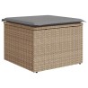 Salon de jardin 6 pcs avec coussins beige résine tressée acacia 516262516262