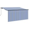 Auvent Rétractable Bleu et Blanc 300 x 200 cm 516273516273