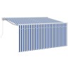 Auvent Rétractable Bleu et Blanc 300 x 200 cm 516274516274