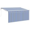 Auvent Rétractable Bleu et Blanc 300 x 200 cm 516275516275