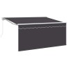 Auvent Rétractable Rayé Anthracite 300 x 200 cm tissu 516280516280