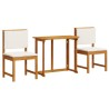 Ensemble bistro de jardin 3 pcs Marron Bois d'Acacia Massif 516282516282