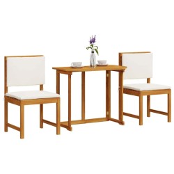 Ensemble bistro de jardin 3 pcs Marron Bois d'Acacia Massif 516282516282