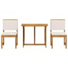 Ensemble bistro de jardin 3 pcs Marron Bois d'Acacia Massif 516282516282