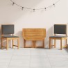 Ensemble bistro de jardin 3 pcs Marron Bois d'Acacia Massif 516283516283