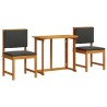Ensemble bistro de jardin 3 pcs Marron Bois d'Acacia Massif 516283516283