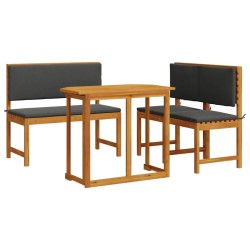 Ensemble bistro de jardin 3 pcs Marron Bois d'Acacia Massif 516284516284