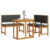 Ensemble bistro de jardin 3 pcs Marron Bois d'Acacia Massif 516284516284