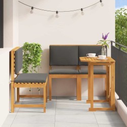 Ensemble bistro de jardin 3 pcs Marron Bois d'Acacia Massif 516284516284