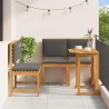 Ensemble bistro de jardin 3 pcs Marron Bois d'Acacia Massif 516284516284