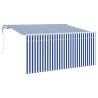 Auvent Rétractable Bleu et Blanc 300 x 200 cm 516287516287