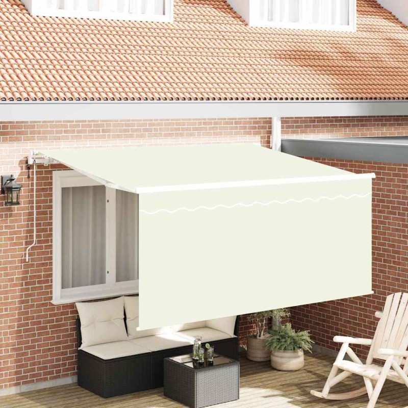 Auvent Rétractable Crème 300 x 200 cm Polyester et Aluminium 516288516288