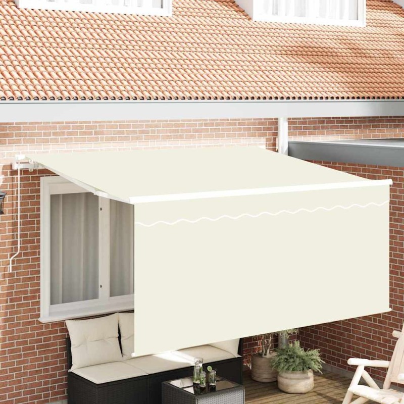 Auvent Rétractable Crème 300 x 200 cm Polyester et Aluminium 516290516290