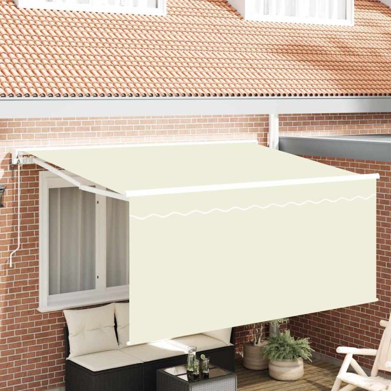 Auvent Rétractable Crème 300 x 200 cm Polyester et Aluminium 516291516291