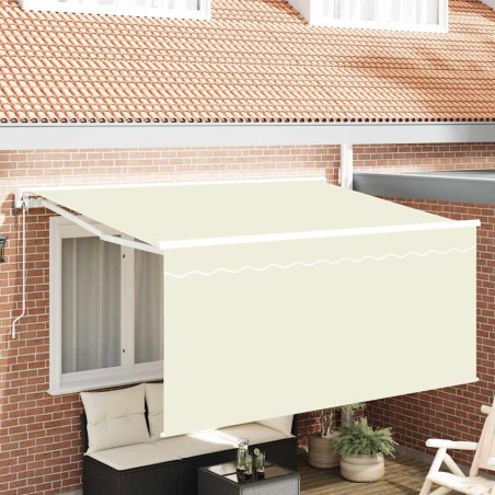 Auvent Rétractable Crème 300 x 200 cm Polyester et Aluminium 516291516291