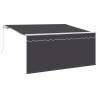 Auvent Rétractable Rayé Anthracite 300 x 200 cm tissu 516295516295