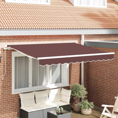 Auvent Rétractable Marron 250 x 200 cm tissu 516297516297
