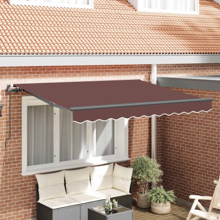 Auvent Rétractable Marron 250 x 200 cm tissu 516303516303