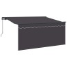 Auvent Rétractable Rayé Anthracite 300 x 200 cm tissu 516309516309