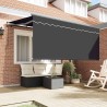 Auvent Rétractable Rayé Anthracite 300 x 200 cm tissu 516309516309